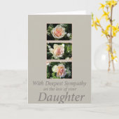 Daughter loss Sympathy roos card Kaart (Gele Bloem)
