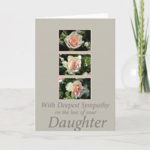 Daughter loss Sympathy roos card Kaart