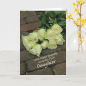 Daughter loss Sympathy roos card Kaart (Gele Bloem)