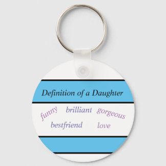 Daughter Love Button Sleutelhanger