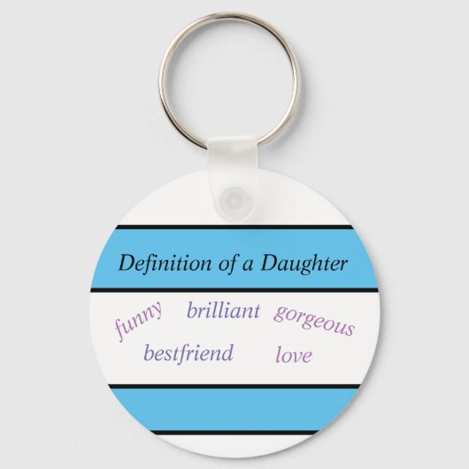 Daughter Love Button Sleutelhanger (Voorkant)