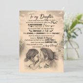 Daughter Lovers | Naar mijn dochter-liefdesmoeder Feestdagenkaart (Staand voorkant)