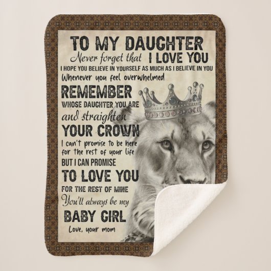 Daughter Lovers | Naar mijn dochter-liefdesmoeder Sherpa Deken (Voorkant)