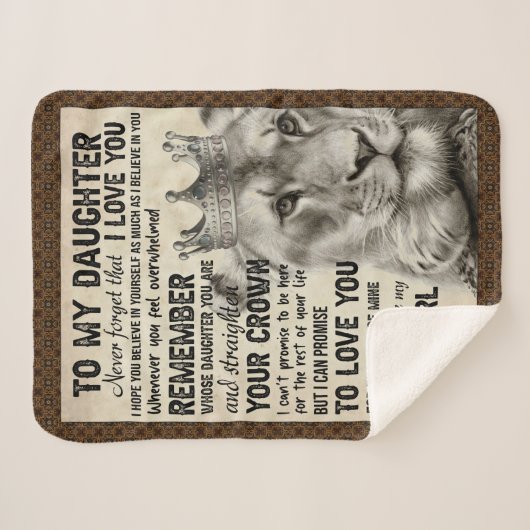 Daughter Lovers | Naar mijn dochter-liefdesmoeder Sherpa Deken (Voorkant (horizontaal))