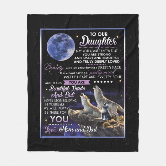 Daughter Lovers | Naar onze dochter-liefhebbers va Fleece Deken (Voorkant)