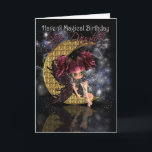 Daughter Magical Birthday schattige kleine maan Kaart<br><div class="desc">Stap Daughter Magical Birthday schattige kleine maanfee van moonmeer</div>