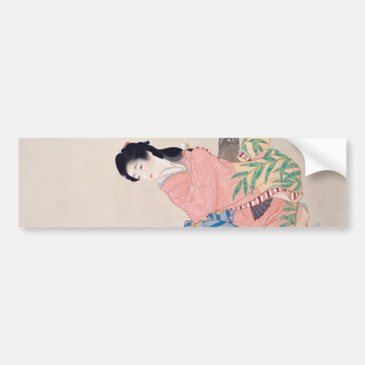 Daughter Miyuki (Elegant Japans Lady, Aziatische k Bumpersticker (Voorkant)