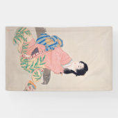 Daughter Miyuki (Elegant Japans Lady, Aziatische k Spandoek (Horizontaal)