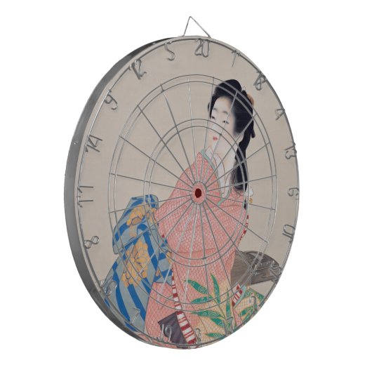 Daughter Miyuki (Mooie Japanse dame) (Aziatisch) Dartbord (Voorkant Links)