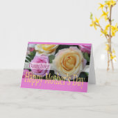 Daughter Moederdag roos Kaart (Gele Bloem)