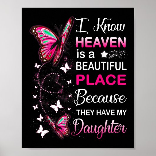 Daughter My Guardian Angel in Heaven Memorial Day Poster (Voorkant)