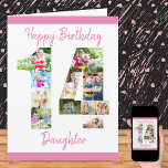 Daughter Number 14 Photo Collage Big 14th Birthday Kaart<br><div class="desc">Pas deze grote 14e verjaardagskaart aan met maximaal 12 verschillende foto's. Ontworpen voor uw dochter (hoewel 'dochter' kan worden bewerkt aan een naam of wat u ook wilt), is de foto-collage nummer 14 een doordachte manier om een verjaardagskaart te geven met een unieke en speciale kwaliteit. De sjabloon is opstelling...</div>