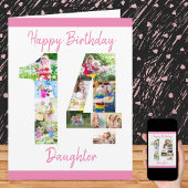 Daughter Number 14 Photo Collage Big 14th Birthday Kaart