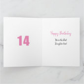 Daughter Number 14 Photo Collage Big 14th Birthday Kaart (Binnen)