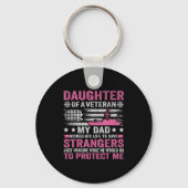 Daughter Of A Veteran Us Veteran Dad Daughter Vete Sleutelhanger (Voorkant)