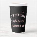 Daughter of Law Birthday Kerstmis van Mor Latte Mok<br><div class="desc">Daughter of Law Birthday Kerstmis van Mor</div>