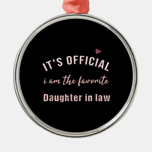 Daughter of Law Birthday Kerstmis van Mor Metalen Ornament (Voorkant)