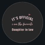 Daughter of Law Birthday Kerstmis van Mor Ronde Sticker<br><div class="desc">Daughter of Law Birthday Kerstmis van Mor</div>