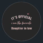 Daughter of Law Birthday Kerstmis van Mor Ronde Sticker<br><div class="desc">Daughter of Law Birthday Kerstmis van Mor</div>