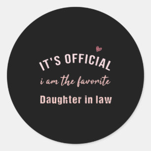 Daughter of Law Birthday Kerstmis van Mor Ronde Sticker