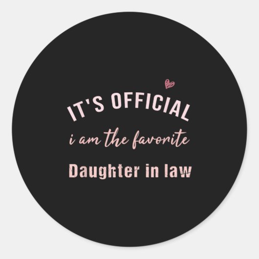 Daughter of Law Birthday Kerstmis van Mor Ronde Sticker (Voorkant)