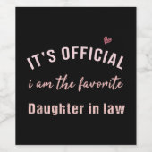 Daughter of Law Birthday Kerstmis van Mor Wijn Etiket