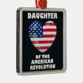 Daughter of the American Revolution DAR heart USA Metalen Ornament (Rechts)