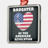 Daughter of the American Revolution DAR heart USA Metalen Ornament (Links)