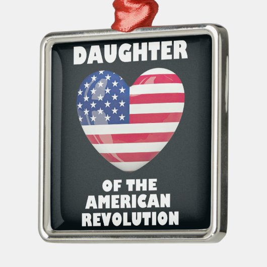 Daughter of the American Revolution DAR heart USA Metalen Ornament (Links)