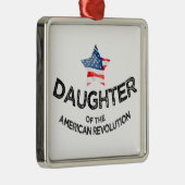 Daughter of the American Revolution DAR star rwb Metalen Ornament (Rechts)