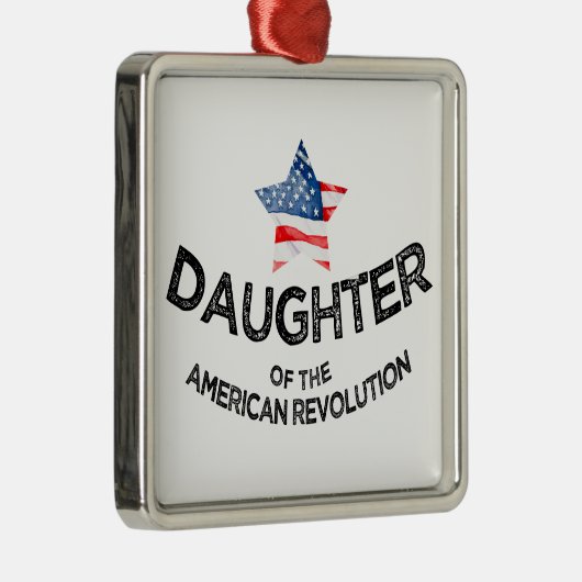 Daughter of the American Revolution DAR star rwb Metalen Ornament (Rechts)