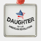 Daughter of the American Revolution DAR star rwb Metalen Ornament (Voorkant)