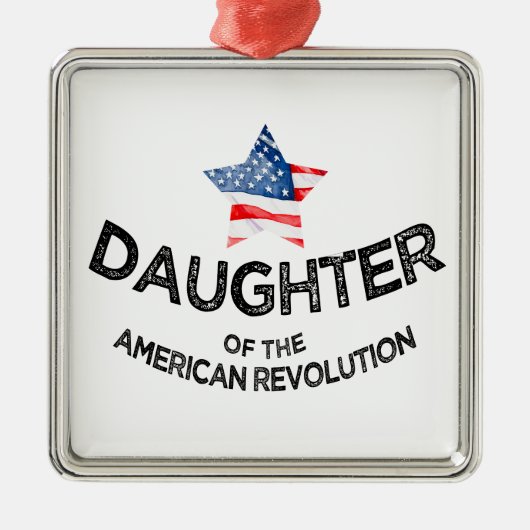 Daughter of the American Revolution DAR star rwb Metalen Ornament (Voorkant)