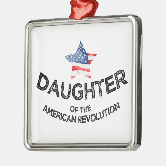 Daughter of the American Revolution DAR star rwb Metalen Ornament (Links)