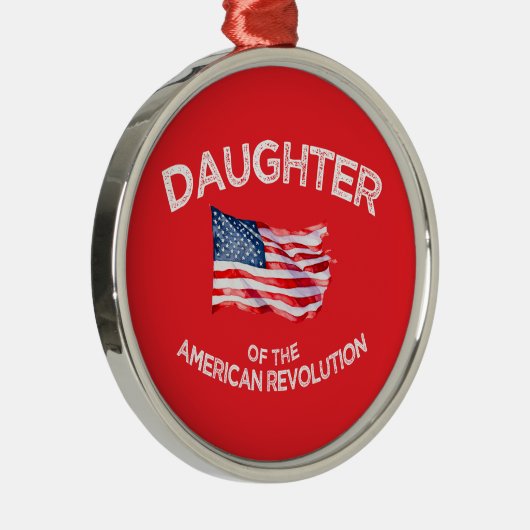 Daughter of the American Revolution DAR Star USA Metalen Ornament (Rechts)