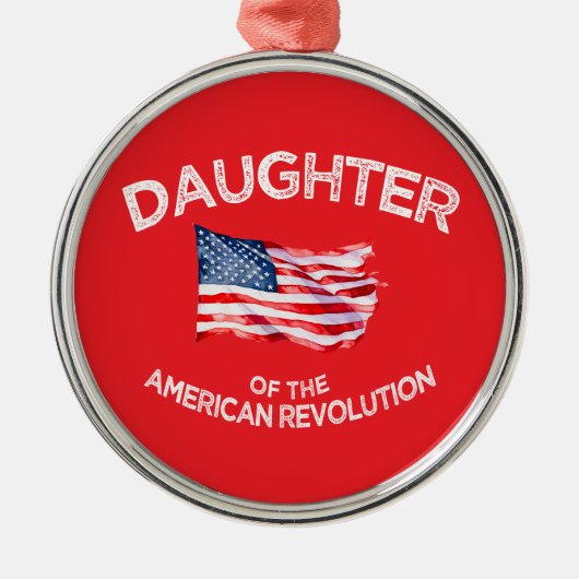Daughter of the American Revolution DAR Star USA Metalen Ornament (Voorkant)