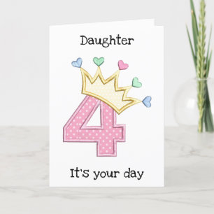 *DAUGHTER* OP HAAR "4DE" BIRTHDAAGSKAART KAART