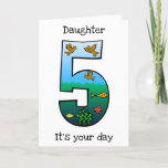 *DAUGHTER* OP HAAR "5DE" BIRTHDAAGSKAART KAART<br><div class="desc">APPY **5th BIRTHDAY** VOOR U ZEER SPECIALE SCHADE. DANK JE VOOR HET OPSLAAN VAN EEN VAN MIJN ACHT STORES.</div>