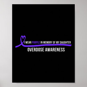 Daughter Overdose Awareness I Draag Paarse Poster