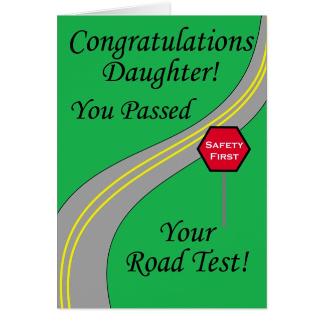 Daughter Passed Road Test. (Voorkant)