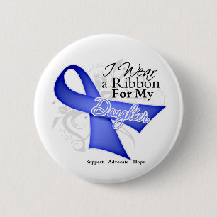 Daughter Periwinkle Ribbon - Stomach Cancer Ronde Button 5,7 Cm