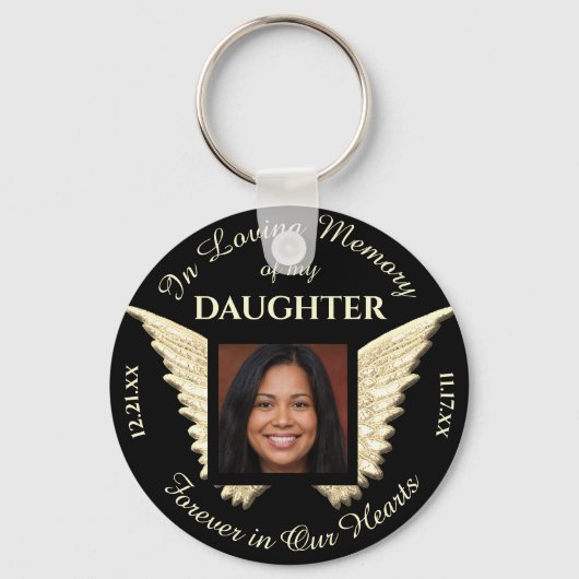 Daughter Photo Memorial Sleutelhanger (Voorkant)