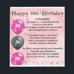 Daughter Poem - 18th Birthday Notitieblok<br><div class="desc">Een geweldig cadeau voor een dochter op haar 18e verjaardag</div>