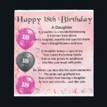 Daughter Poem - 18th Birthday Notitieblok<br><div class="desc">Een ideaal cadeau voor een dochters op 18e verjaardag</div>