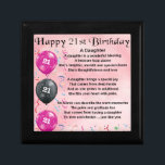 Daughter Poem 21st Birthday Cadeaudoosje<br><div class="desc">Een geweldig cadeau voor een dochter op haar 21ste verjaardag</div>