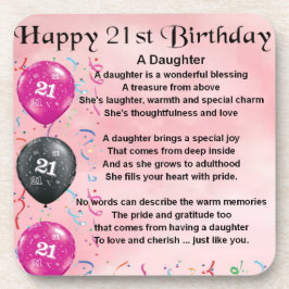 Daughter Poem 21st Birthday Drankjes Onderzetter