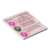 Daughter Poem 21st Birthday Notitieblok (Schuin)