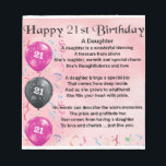 Daughter Poem 21st Birthday Notitieblok<br><div class="desc">Een geweldig cadeau voor een dochter op haar 21ste verjaardag</div>