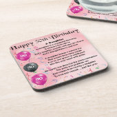 Daughter Poem 30th Birthday Drankjes Onderzetter (Linkerzijde)