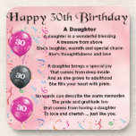 Daughter Poem 30th Birthday Drankjes Onderzetter<br><div class="desc">Een geweldig cadeau voor een dochter op haar 30ste verjaardag</div>